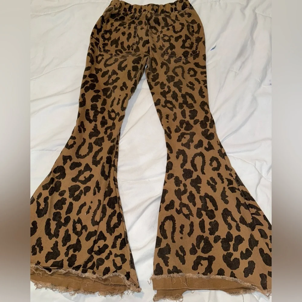 Bundle Kids' Brown and White Animal Print Jeans‎